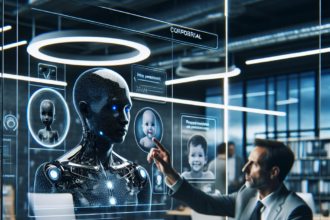 =Imagem de uma criança e uma simulação de seu futuro com inteligência artificial.