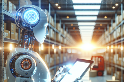 =Marie Elisabeth Makor, CEO da SEAL Robotics, em operação de robótica em logística.