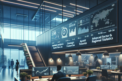 =Dashboard do DF Advanced Sector & RS Analysis mostrando métricas de desempenho de ativos.